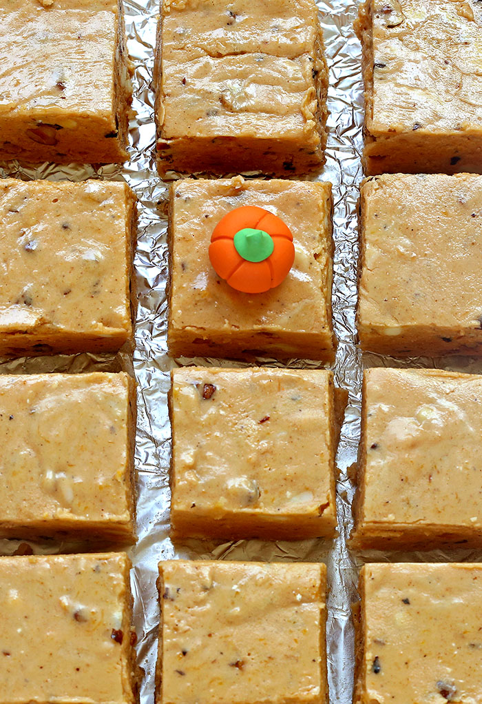 It's no trick – Pumpkin pie fudge is a quick, easy recipe that’s great to bring to a Halloween party, tailgate party or even Thanksgiving.