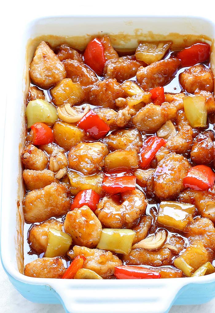 A Sweet and Sour Chicken recipe you can easily make right at home! And yes, it tastes a million times better (and healthier) than take-out!