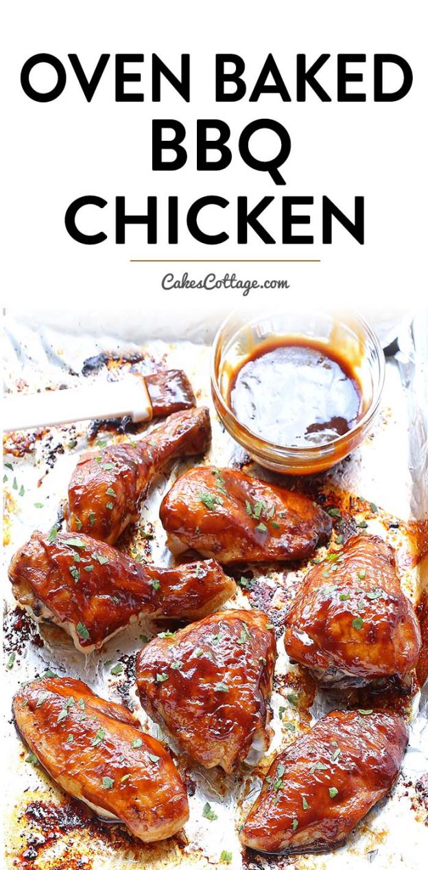 Oven Baked BBQ Chicken - Cakescottage