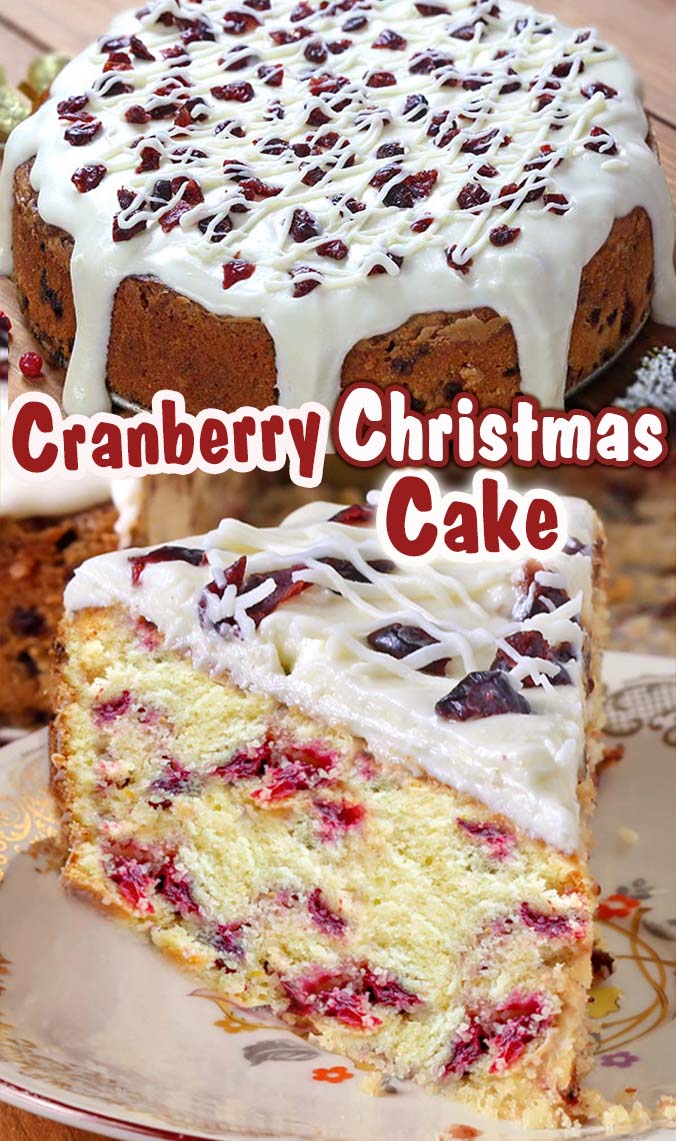 Christmas Cranberry Cake - Cakescottage