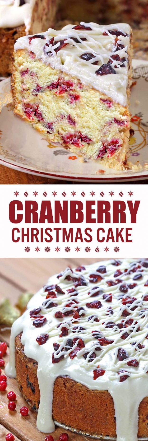 Christmas Cranberry Cake - Cakescottage