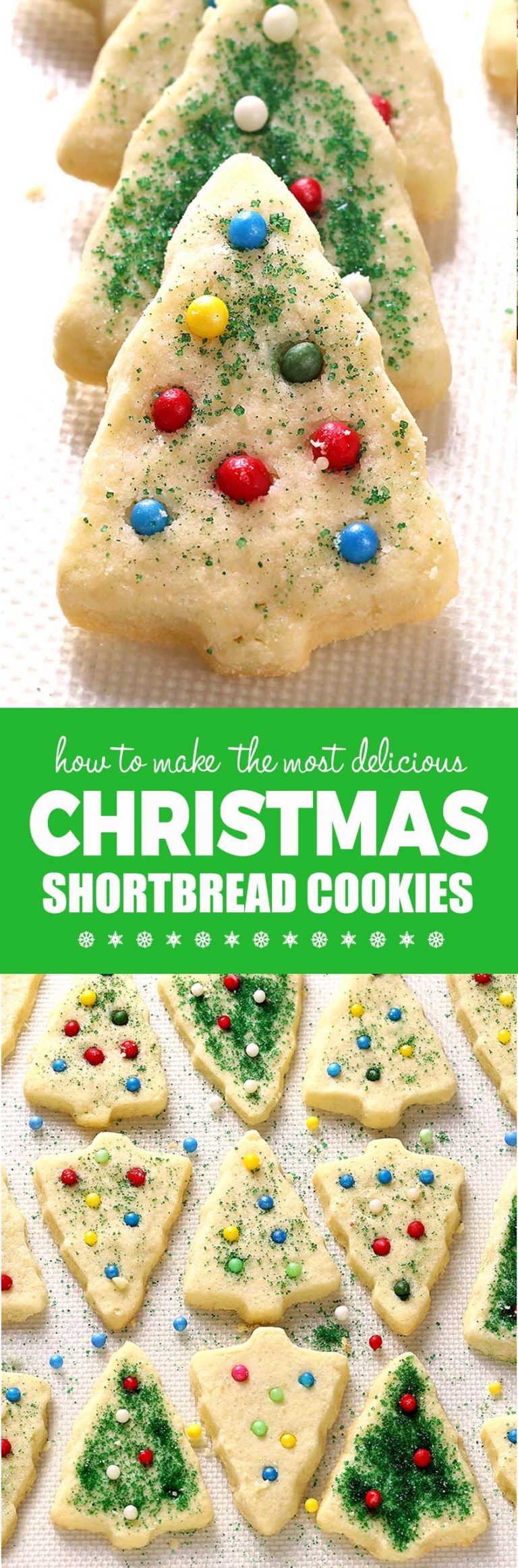 Easy Christmas Shortbread Cookies - Cakescottage