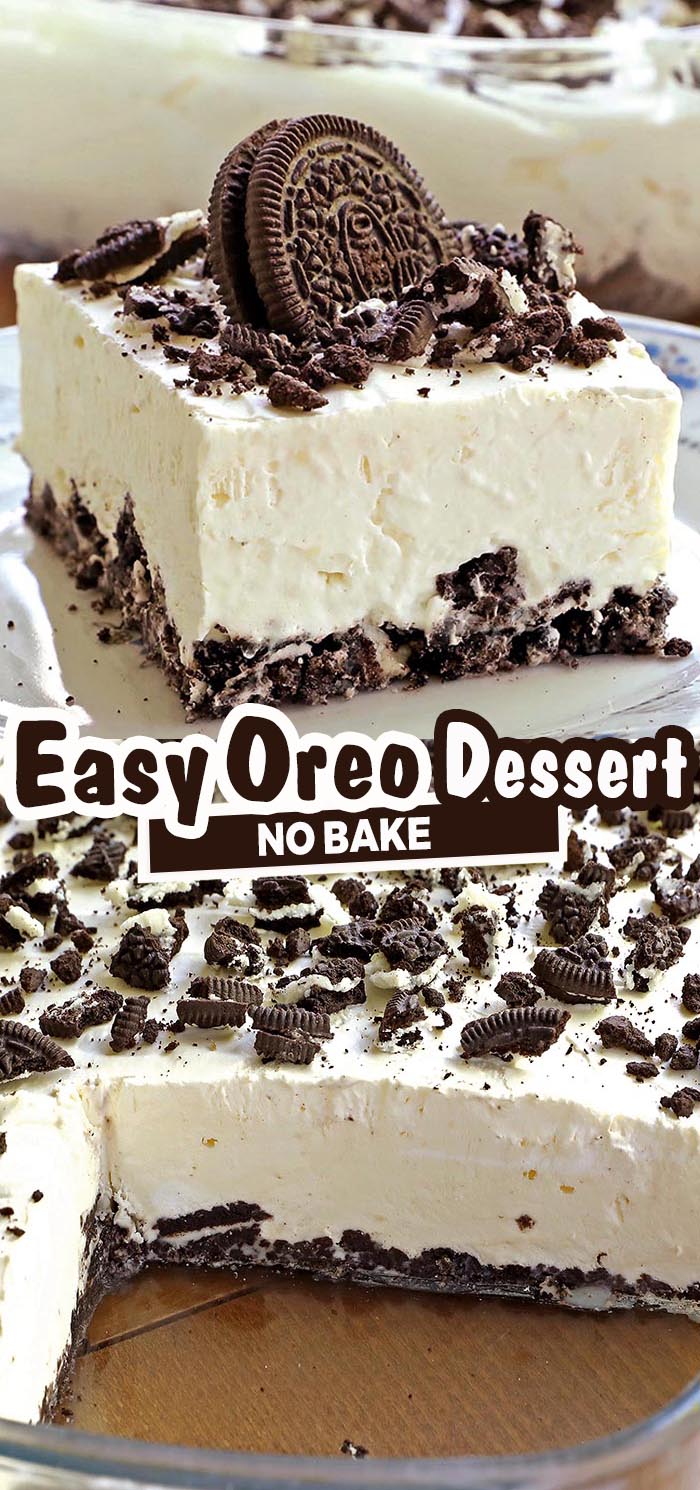 Light, Cool and Creamy Frozen Oreo Dessert is the ultimate oreo treat for any Oreo fan!