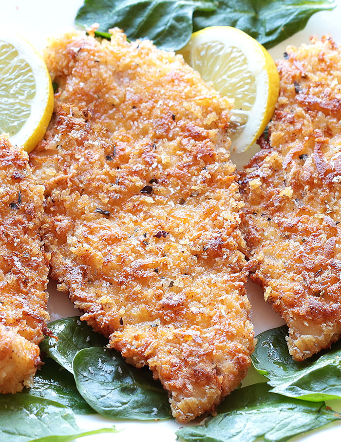 Parmesan, Panko Crusted Chicken Cutlets