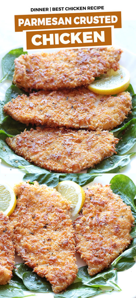 Easy Parmesan Crusted Chicken - Cakescottage