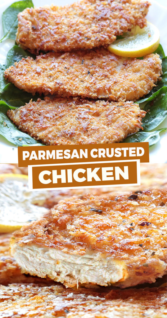 Easy Parmesan Crusted Chicken - Cakescottage