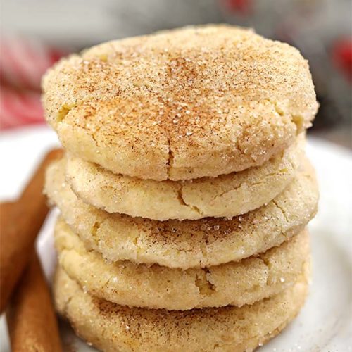 Eggnog Snickerdoodle Cookies - Cakescottage