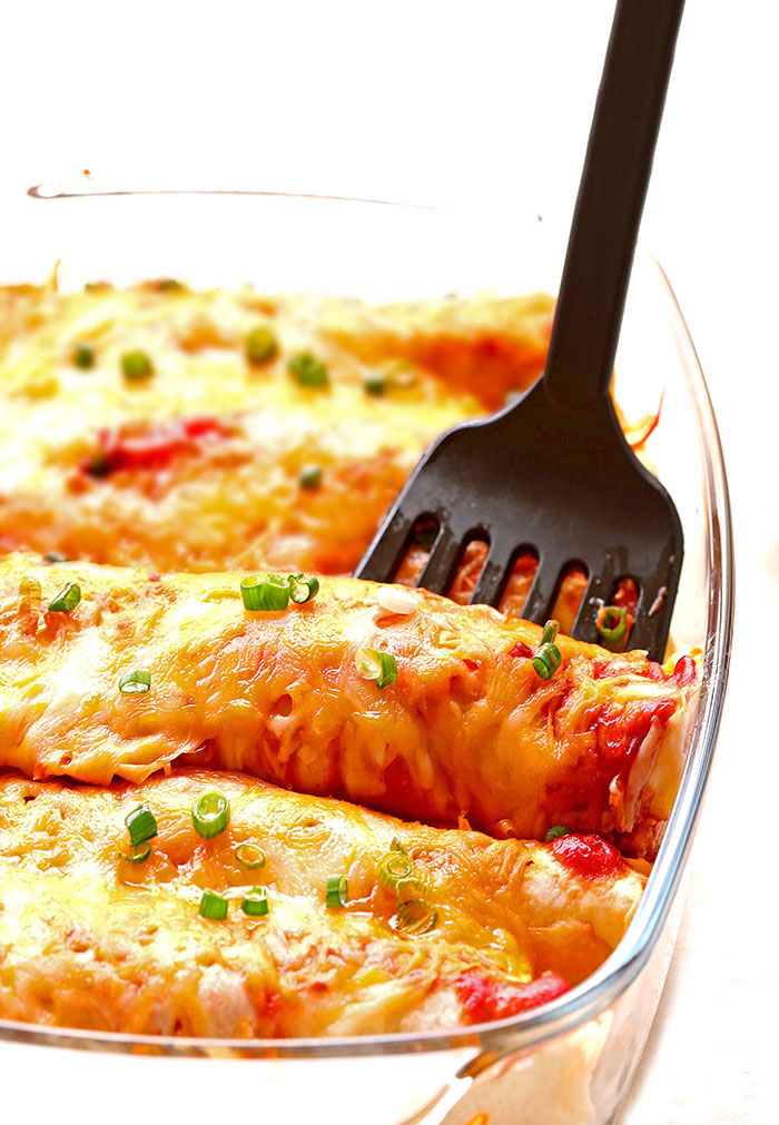 easy-to-make Cream Cheese Chicken Enchiladas are a family favorite and the perfect enchilada recipe when you are craving Mexican food for dinner!