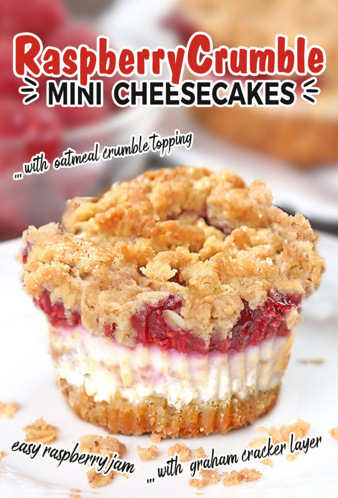 Scrummy Raspberry Cheesecake Raspberry Crumble Mini Cheesecake - Cakescottage