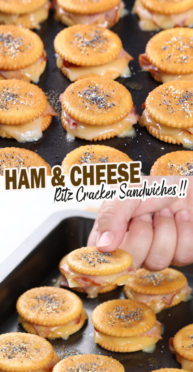 Ham and Cheese Ritz Cracker Sandwiches Cakescottage