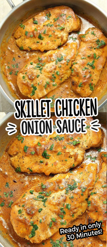 Skillet Chicken in Onion Sauce - Cakescottage