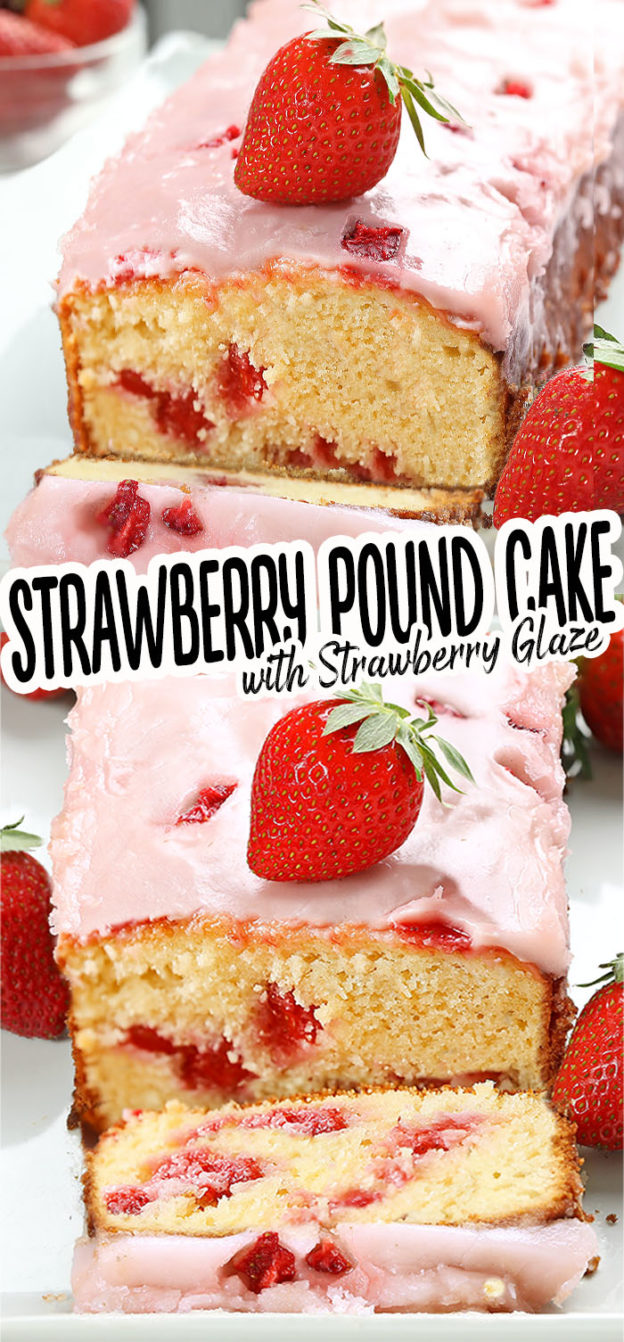 Strawberry Pound Cake with Fresh Strawberry Glaze