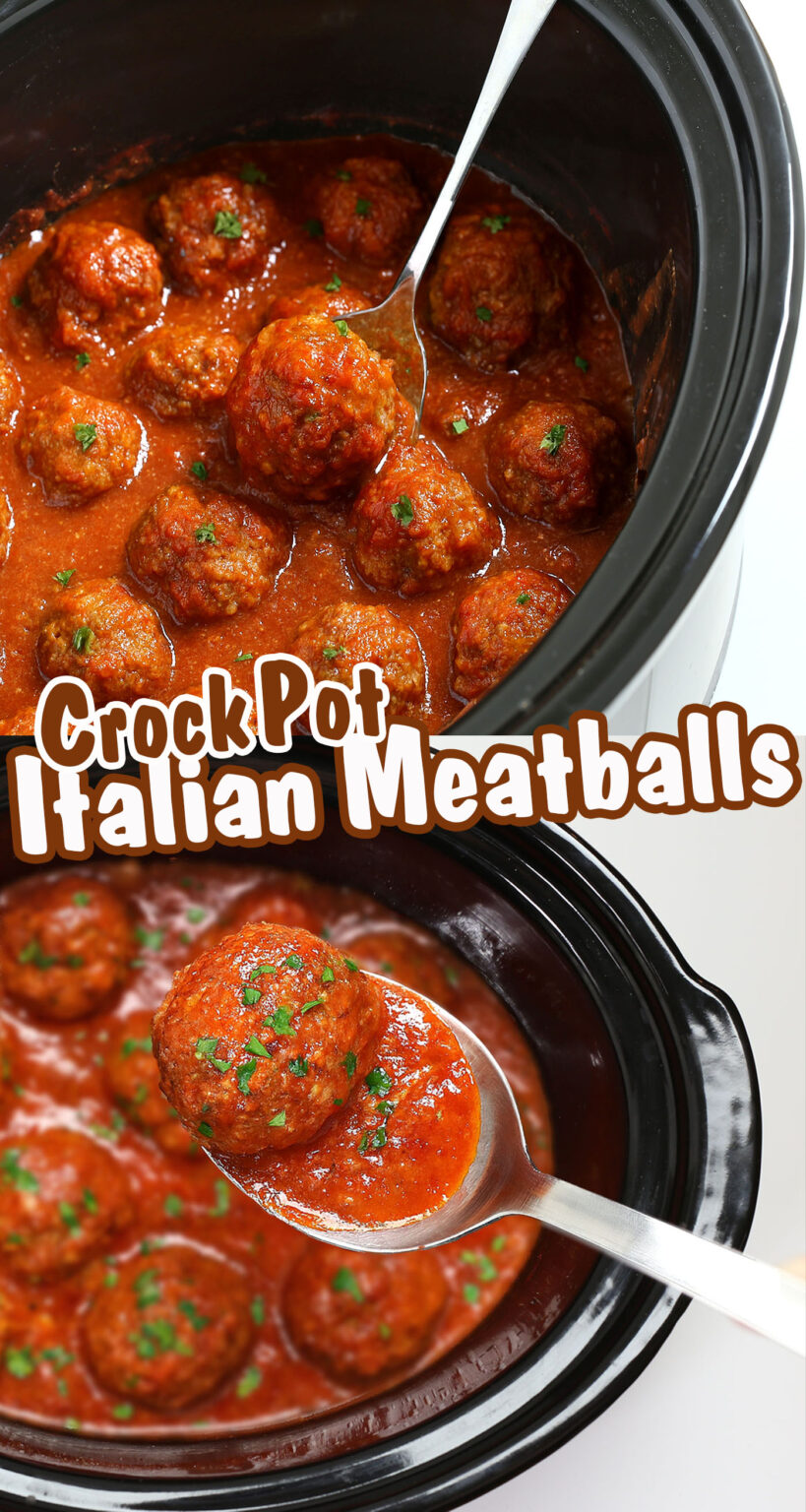 These Crock Pot Italian Meatballs are made with a flavorful mix of ground beef, ground pork, Parmesan, breadcrumbs, and herbs, then browned and slow cooked in a rich tomato sauce. They’re tender, juicy, and perfect served over spaghetti, in meatball subs, or as a cozy winter game day dinner. This easy slow cooker meatball recipe is ideal for meal prep, family dinners, and feeding a crowd.