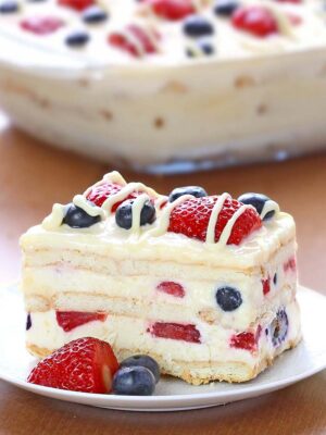Looking for a quick and easy Summer dessert recipe? Try out delicious No Bake Summer Berry Icebox Cake !