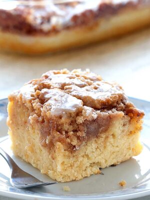 Easy Cinnamon Roll Coffee Cake is simple and quick recipe for delicious, homemade coffee cake from scratch, with ingredients that you already have in pantry.