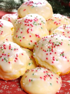 Lemon drop cookies, iced Italian cookies or anginetti, whatever your family calls them you’ll be sure to find these traditional Italian cookies at many special occasions and holiday cookie trays.